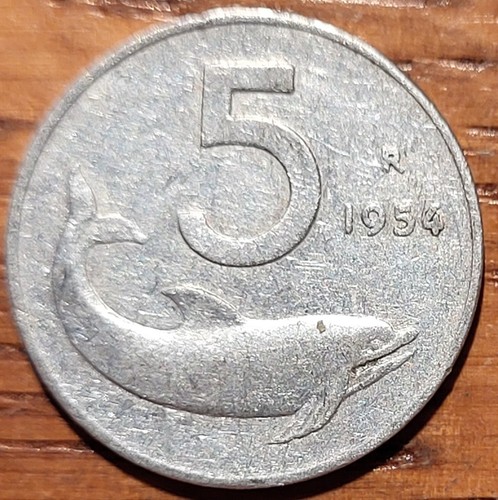1954 italy lire coin - coin,