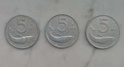 Coins lire 1955 - 3, 5