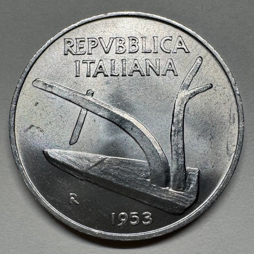 1953 italy lire coin - -,