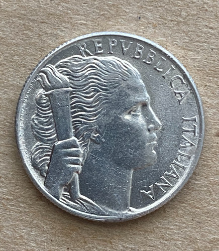 Italy lire 1949 km - 5, r, km#89