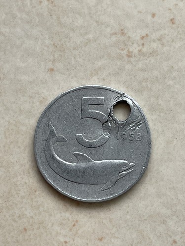 1953 lire very rare - rare, dolphin
