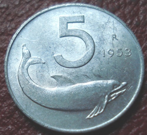 1953 italy lire - 5, au