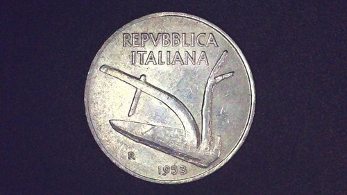 1953 italy lire - lire, coin