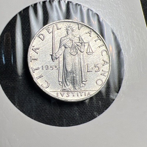 1953 vatican city lire - vatican, 5