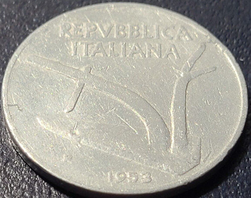 1953 italy lire 93 - 1953, km#