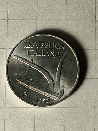 1953 lire coin - italy, fine