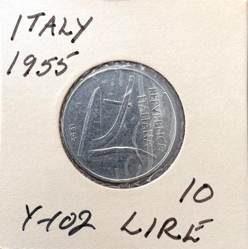 Italy 1955 lire - 10, combined