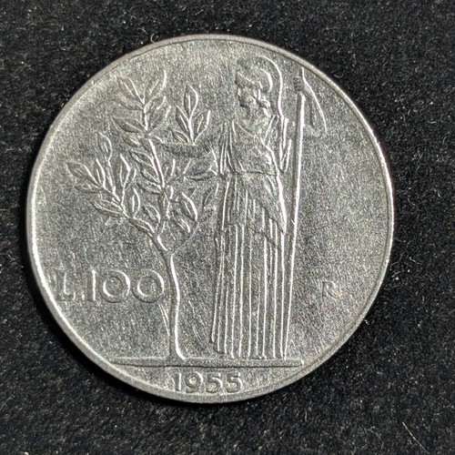 1955 italy 100 lire - 1955, r