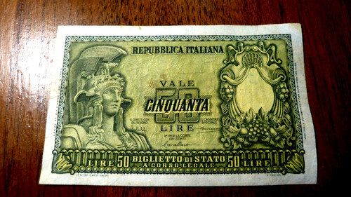 Italy lire 1951 xf au - lire,