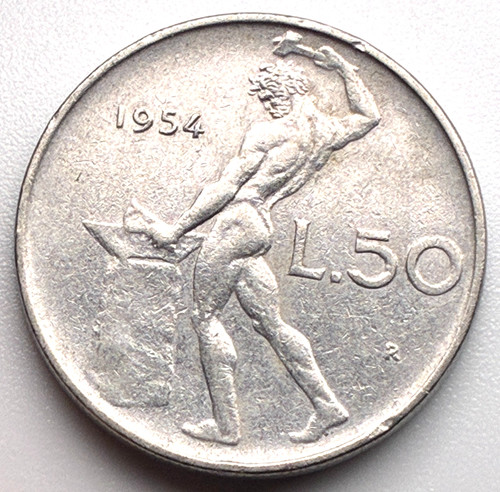 Italy lire 1954 r - 1954-r, /