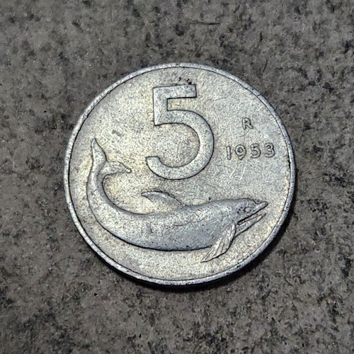 Italy five lire - italy, (5)
